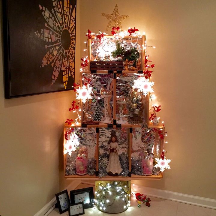 s 15 reasons we can t stop buying michaels storage crates, repurposing upcycling, storage ideas, They make amazingly magical Christmas trees