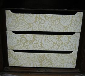 how to use lace with wood icing textura paste, Using lace on drawer fronts