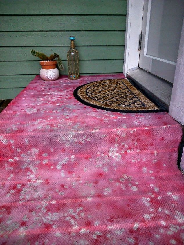 tapete ao ar livre pintado com spray