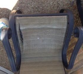 q any one find a way to repair these chairs all six of mine have worn , furniture repair, home maintenance repairs, outdoor furniture, reupholster