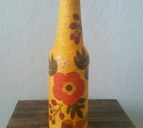 recycle used beer bottes, crafts, decoupage, how to, repurposing upcycling