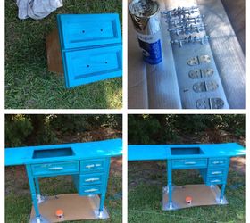 sewing table cooler copy diy, how to, outdoor furniture, painted furniture, Found more pics with metallic paint can