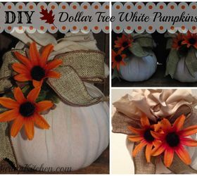 dollar tree white fall pumpkins, crafts, how to, seasonal holiday decor