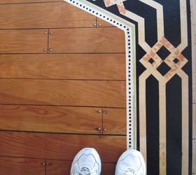 s here s how to totally transform your old floors on the cheap, flooring, how to, Paint an elegant border around one room