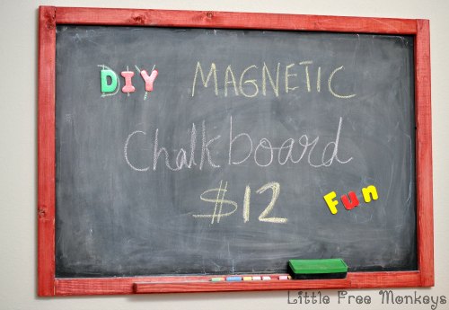 easy diy magnetic chalkboard under 12, chalkboard paint, diy, woodworking projects