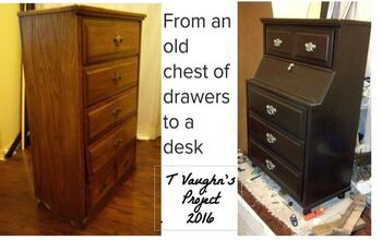 Old Chest of Drawer Recreated Into a Secretary Desk