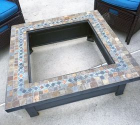 fire pit cover and game table, crafts, how to, outdoor furniture, outdoor living, painted furniture