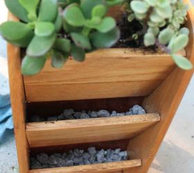 diy wooden letter rack for succulents, container gardening, gardening, how to, repurposing upcycling, succulents