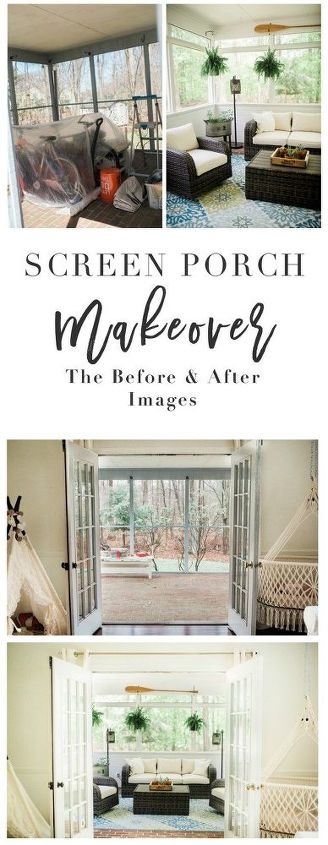 our screen porch makeover, home decor, outdoor living, porches