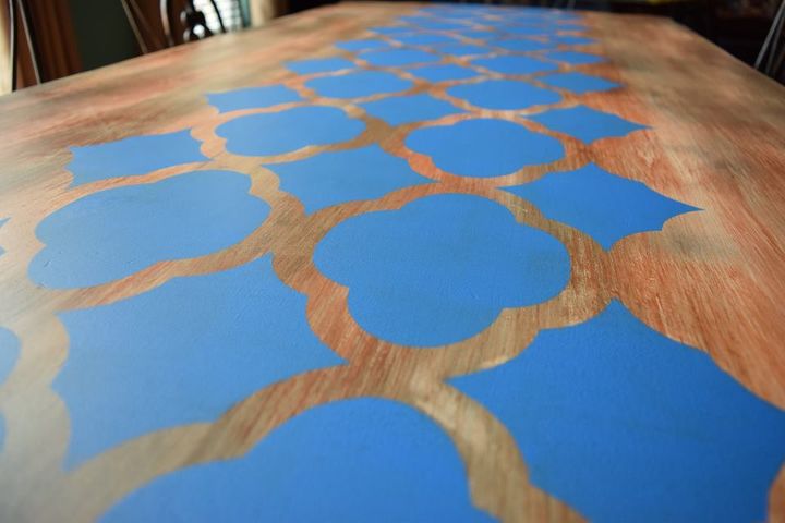 furniture stencils can revive an old table, diy, home decor, painted furniture, painting