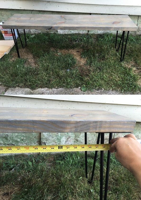 how to build a quick outdoor hairpin leg bench with storage
