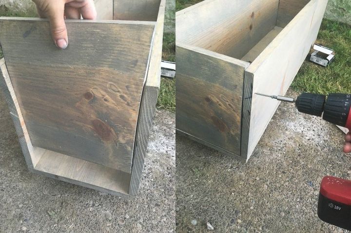 how to build a quick outdoor hairpin leg bench with storage