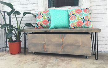 How to Build a Quick Outdoor Hairpin Leg Bench (with Storage!)
