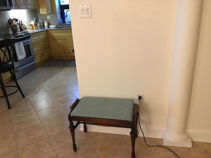 q i have a small old dark wood bench to update, painted furniture, painting wood furniture, The bench