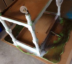 tea cart project, painted furniture, painting wood furniture, More work today