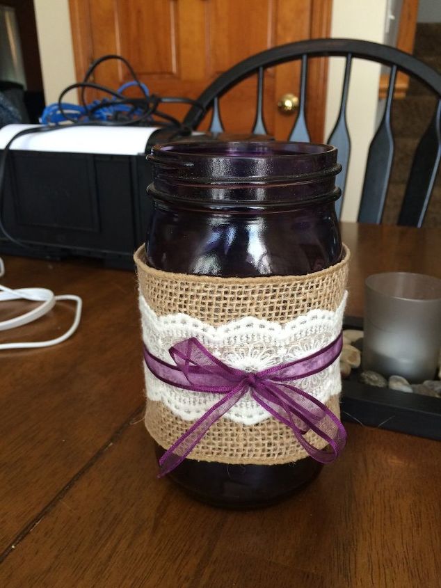 help me hide battery pack for fairy lights inside plum mason jar