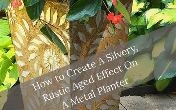 Cómo crear un efecto plateado y rústico envejecido en una jardinera de metal