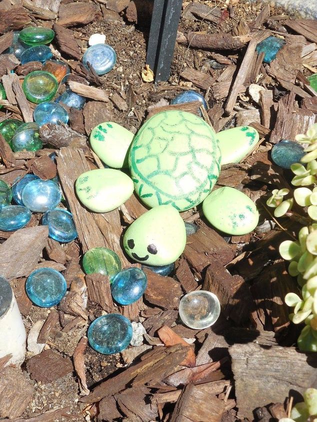 rock turtle, crafts, how to, landscape