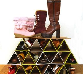 s 13 insanely clever ways to store your shoes, organizing, Fold cardboard boxes into standing organizers