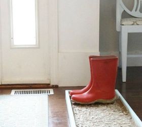 s 13 insanely clever ways to store your shoes, organizing, Craft a cobblestone tray for boots