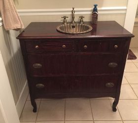 dresser makeover, bathroom ideas, painted furniture, repurposing upcycling