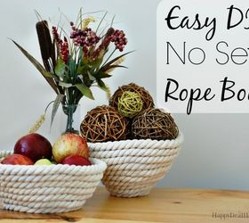 easy diy no sew rope bowl, crafts