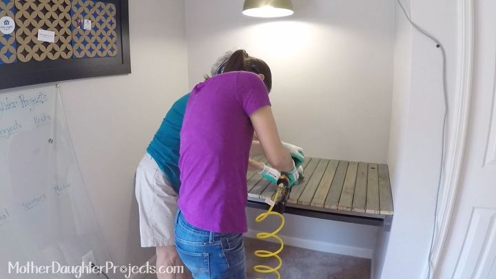 floating desk build, home office, painted furniture, tools, woodworking projects