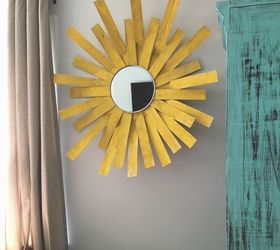 espejo de sol para decorar la pared a partir de una cesta de manzanas