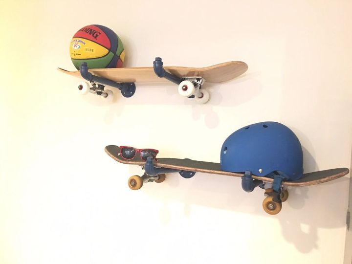 skateboard storage, how to, shelving ideas