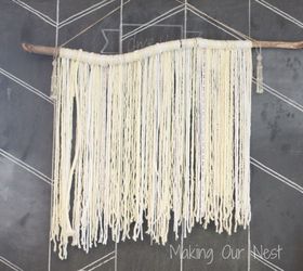 diy yarn wall hanging, crafts, how to, living room ideas, wall decor