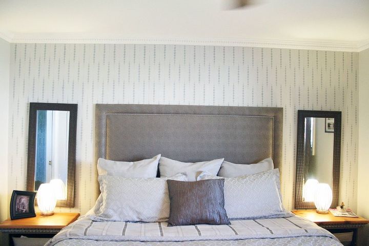 un patrn de pared puede crear un ambiente calmado en el dormitorio