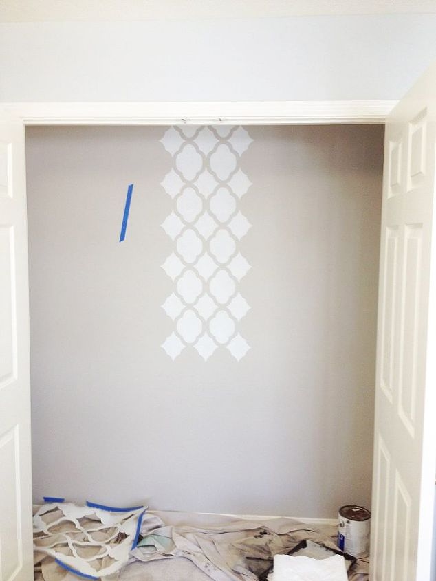 stencils can perk up a small office space, crafts, painting, wall decor