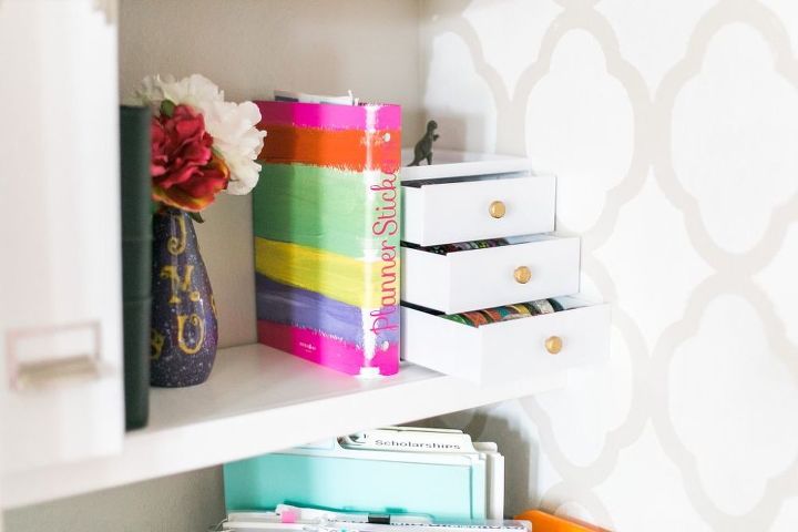 stencils can perk up a small office space, crafts, painting, wall decor