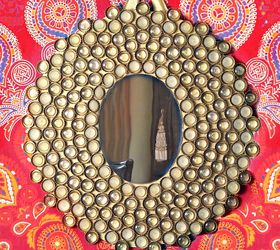 bottle cap boho mirror, home decor, how to, painted furniture, repurposing upcycling, wall decor