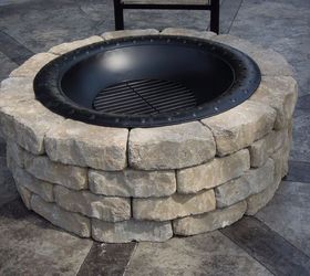 15 ways concrete pavers can totally transform your backyard, Stack pavers into a fun fire pit