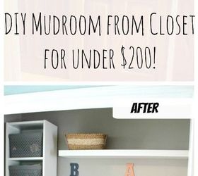 how we turned a closet into a mudroom for under 200 , closet, foyer, organizing, reupholster