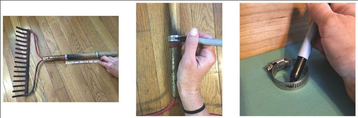 Turn an old rake into awesome kitchen storage | Hometalk