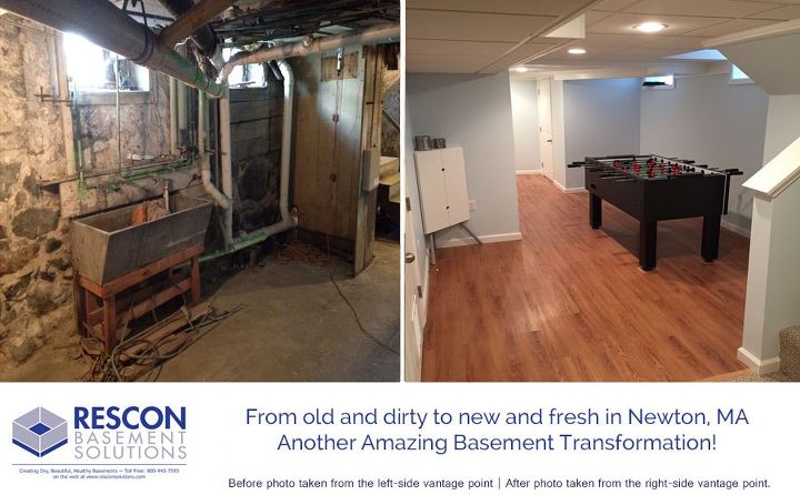 from old and drab to new and fab in newton ma, basement ideas, flooring, home decor, home improvement