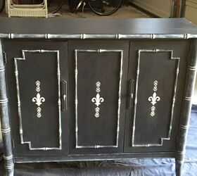 restyled credenza from florida casual to french fancy, painted furniture, After