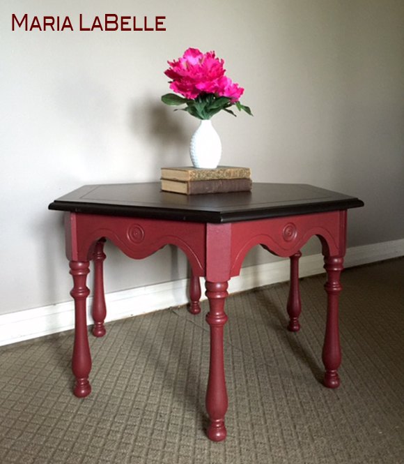 red side table before after not just an accent color , painted furniture