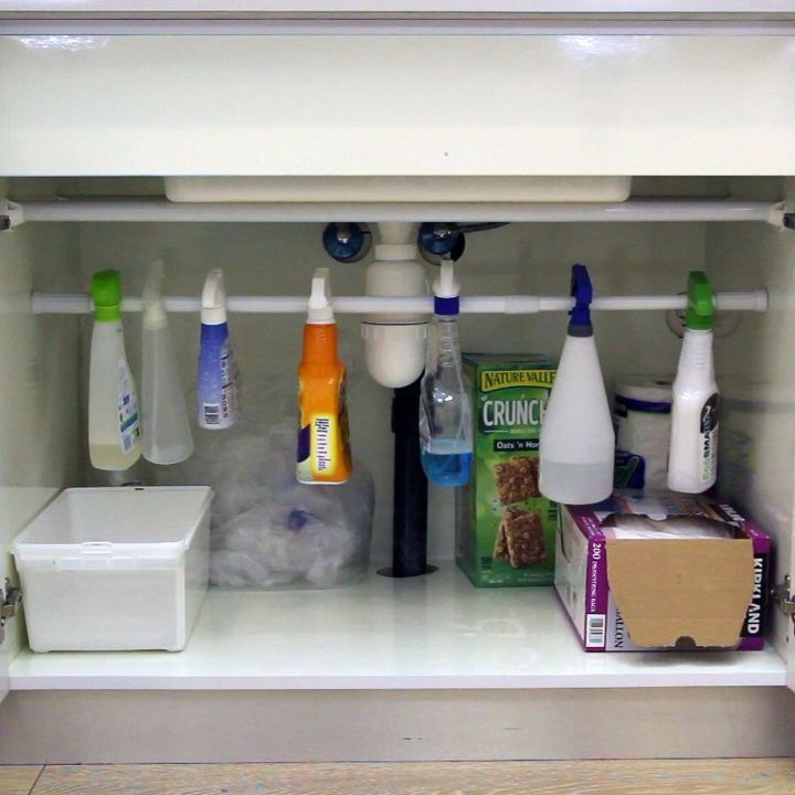 easiest under the sink organizer hack, how to, organizing, storage ideas