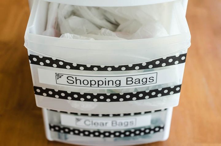 inexpensive attractive easy way to organize all of your plastic bags