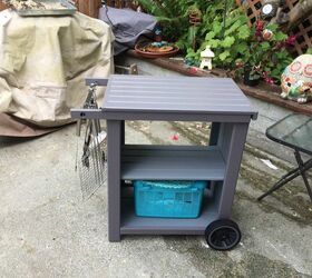 bbq cart , outdoor living, woodworking projects