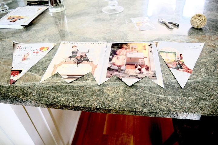 how to turn a magazine into a really cute custom banner , crafts, how to, repurposing upcycling