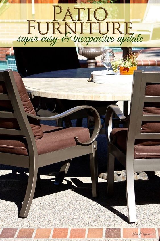 easy patio furniture update, outdoor furniture, outdoor living, painted furniture, patio