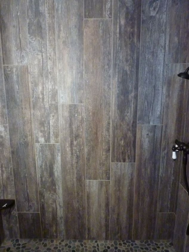 Master Bathroom Transformed With Reclaimed Wood Tile Hometalk - Shower Tile That Looks Like Barn Wood Master Bathroom Transformed With Reclaimed Wood Tile Hometalk - Shower Tile That Looks Like Barn Wood