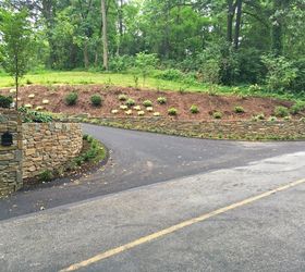 driveway entrance landscape renovation