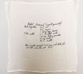 hand written recipe tea towel
