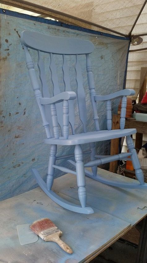 q rocking chair blues, painted furniture