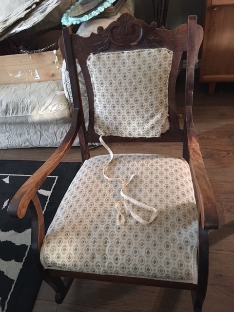 a great grandmother gift with love , painted furniture, reupholster